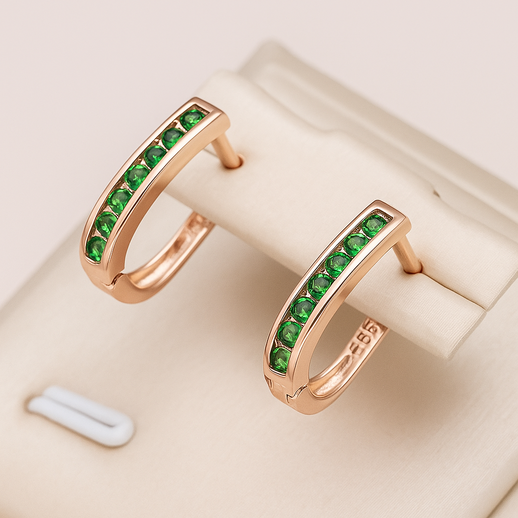 Emerald Diamond Earrings