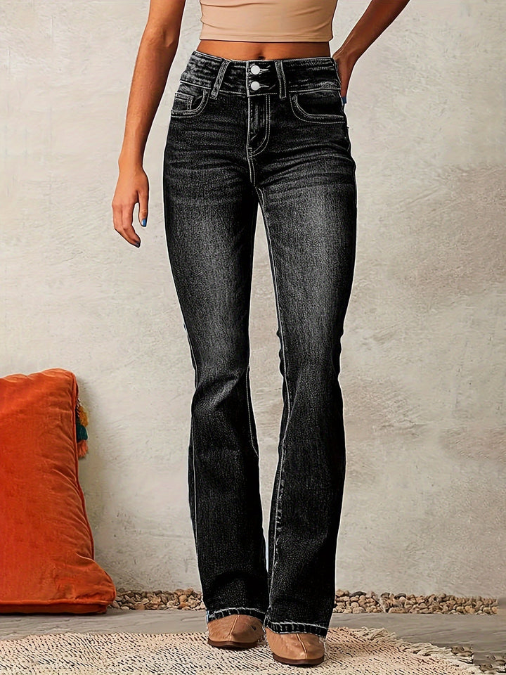 Dianne | Trendy High-Waisted Flared Jeans