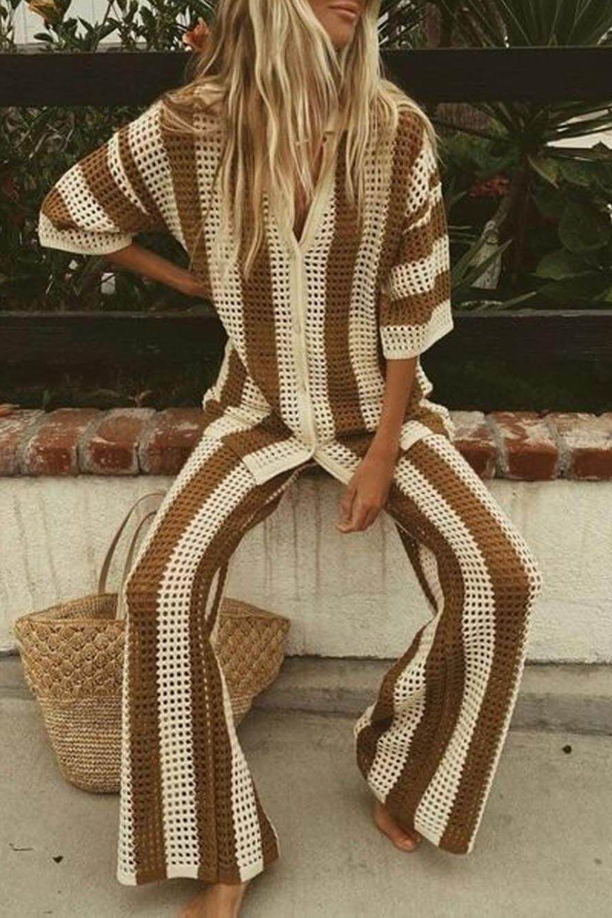 Amelia | Striped Set Elegant & Comfortable