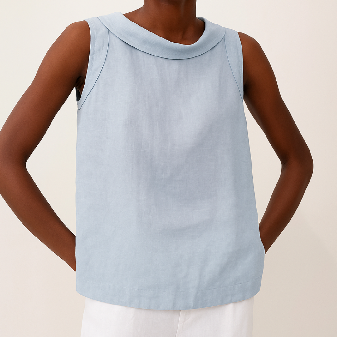 Evelyn – Sleeveless Cotton-Linen Summer Top