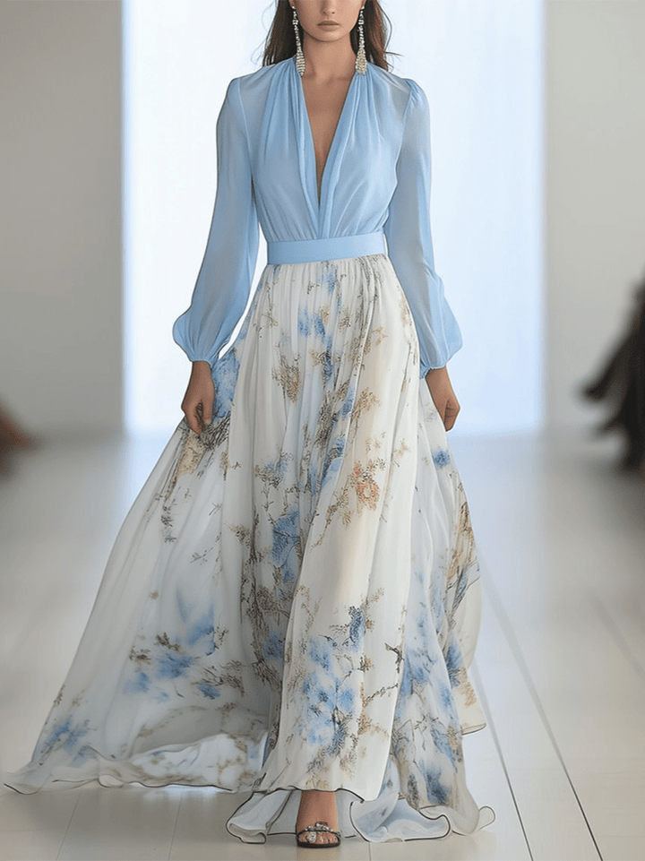 Azelina - Long Dress With Floral Print
