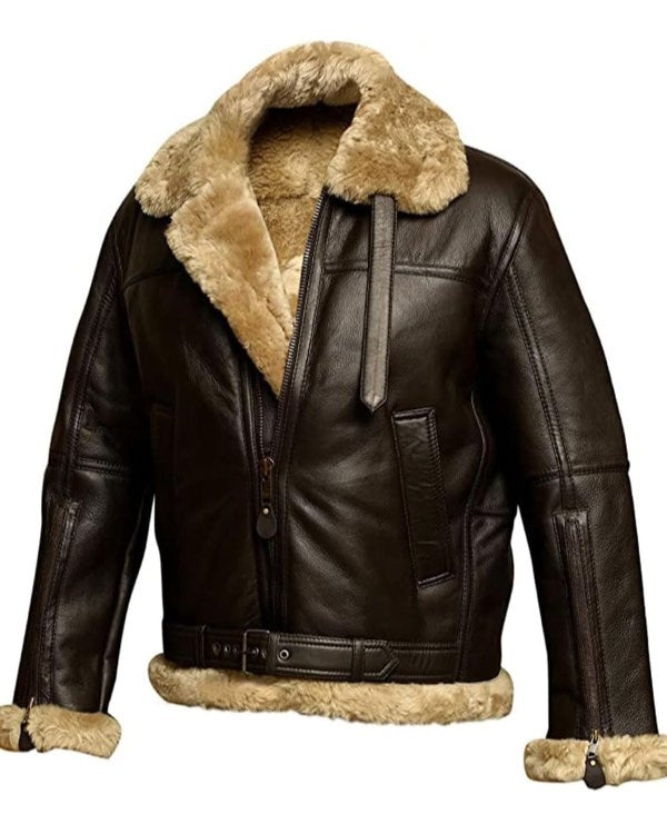 Xav | Classic Shearling Leather Jacket