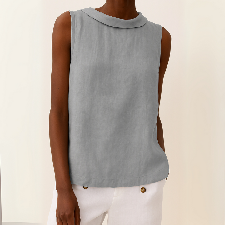 Evelyn – Sleeveless Cotton-Linen Summer Top