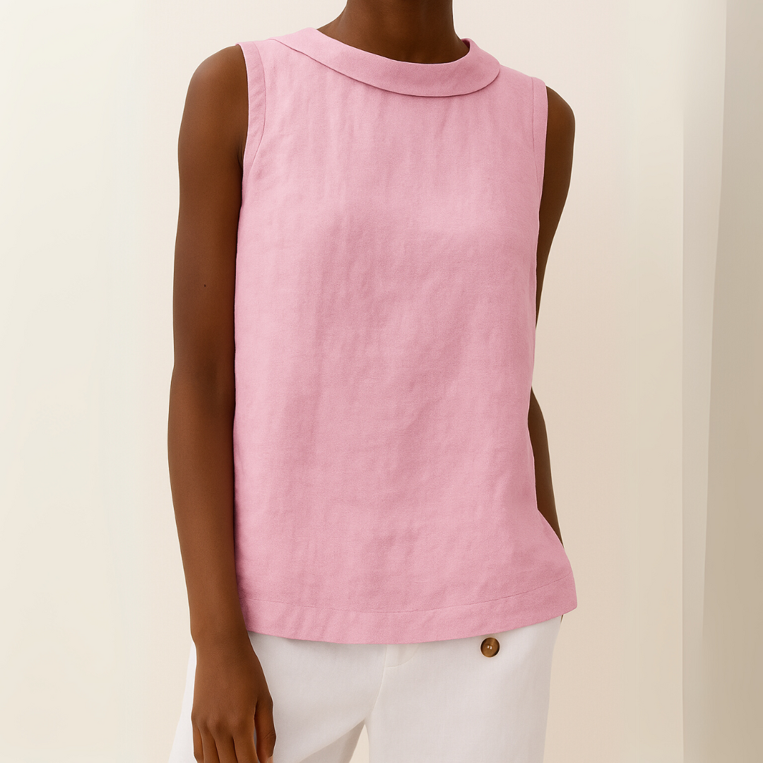 Evelyn – Sleeveless Cotton-Linen Summer Top
