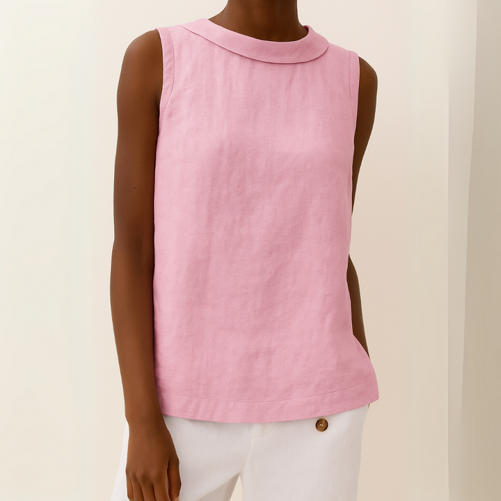 Evelyn – Sleeveless Cotton-Linen Summer Top