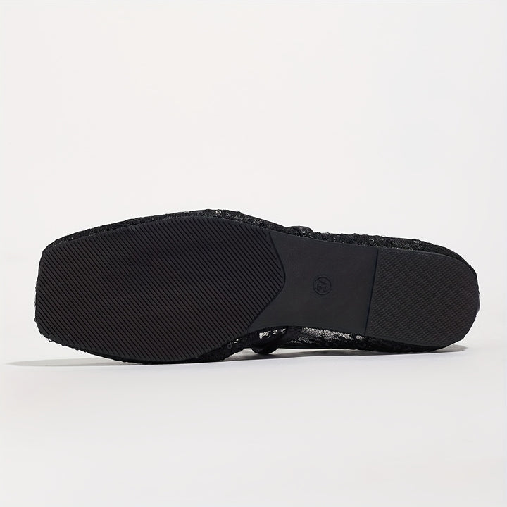 Margaret | Floral Mesh Flats