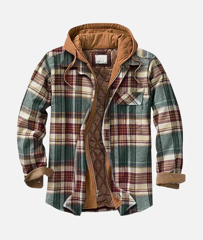 Alain | Plaid patchwork jacket
