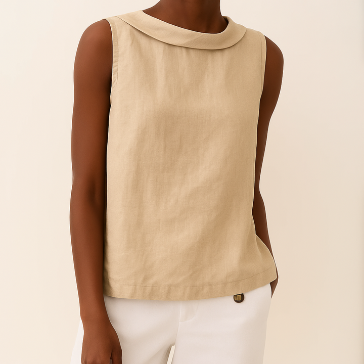 Evelyn – Sleeveless Cotton-Linen Summer Top