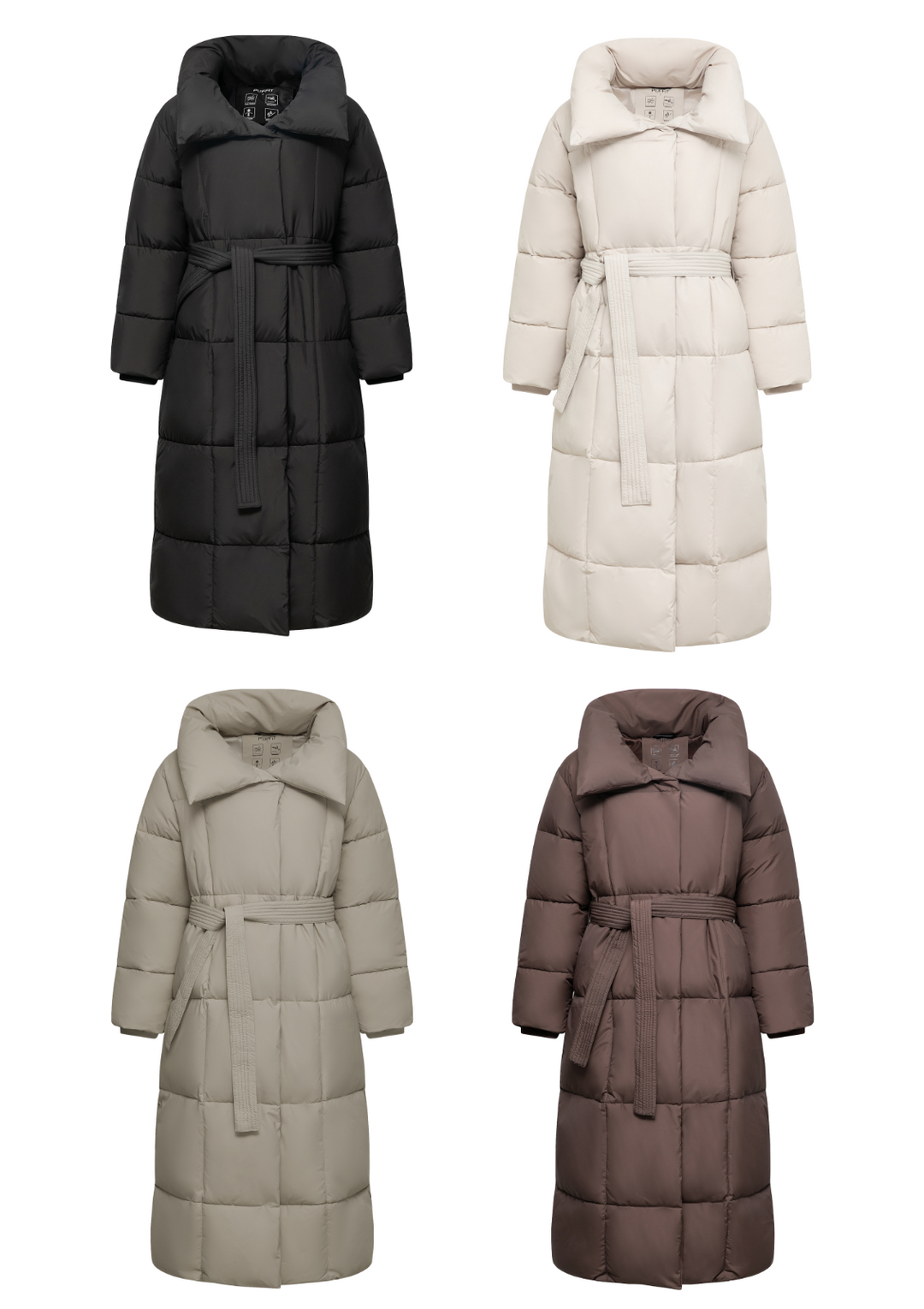 BLAIRE | EXTRA LONG LENGTH BULETED BUTTON PUFFER JACKET