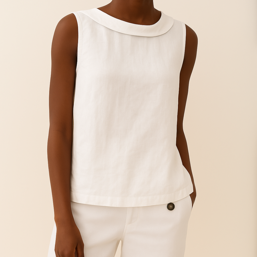 Evelyn – Sleeveless Cotton-Linen Summer Top