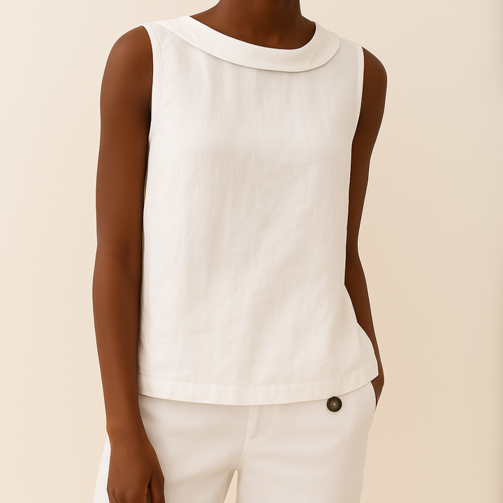 Evelyn – Sleeveless Cotton-Linen Summer Top