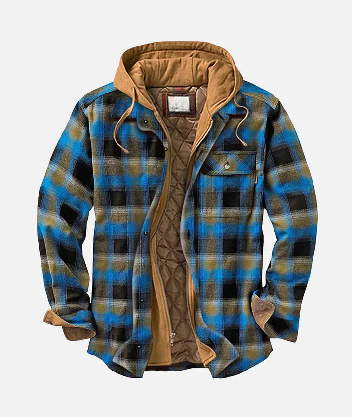 Alain | Plaid patchwork jacket