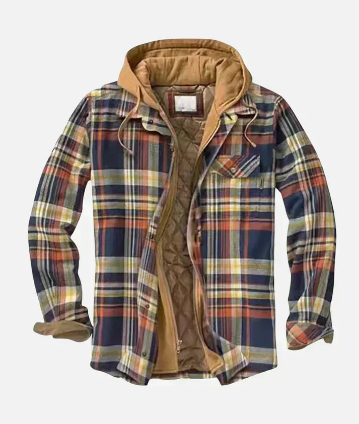 Alain | Plaid patchwork jacket