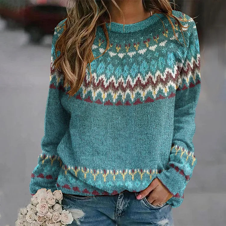 Petra | Comfortable Retro Wave Sweatshirt