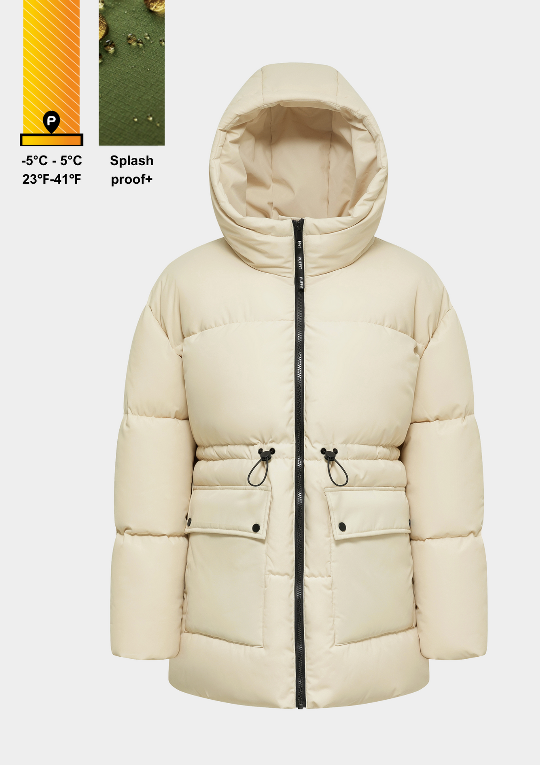 EVA | HOODED PUFFER JACKET SPLASHPROOF