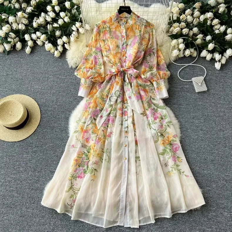 Auralie - Boho Floral Summer Dress