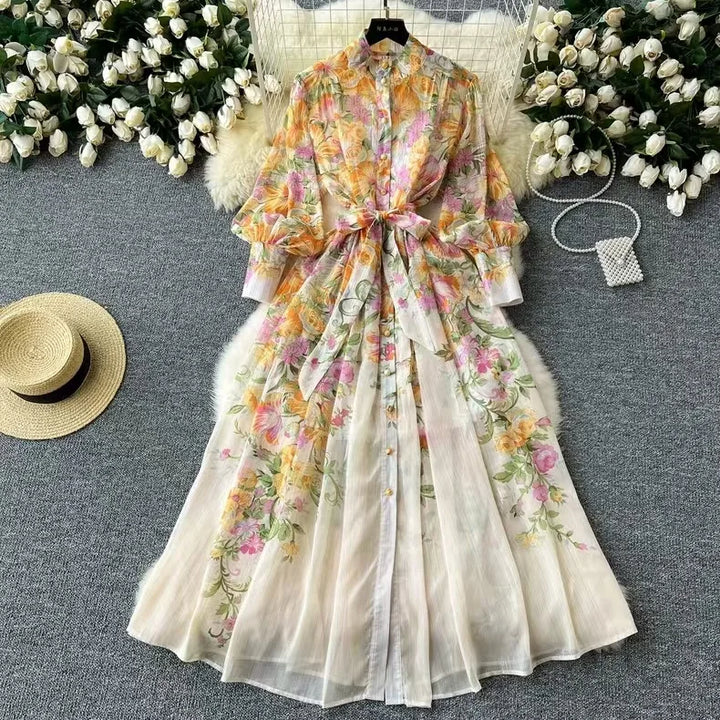 Auralie - Boho Floral Summer Dress