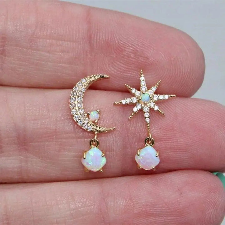 Moon and Star Earrings