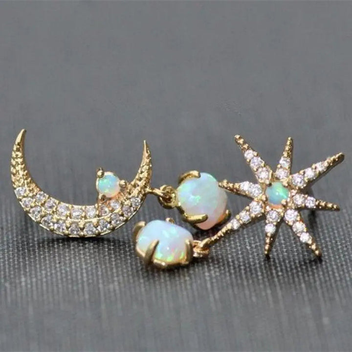 Unique Moon and Star Earrings