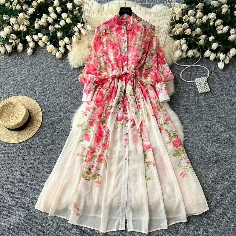 Auralie - Boho Floral Summer Dress