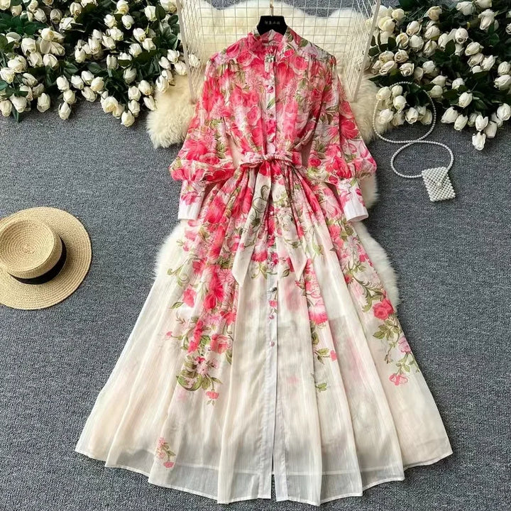 Auralie - Boho Floral Summer Dress