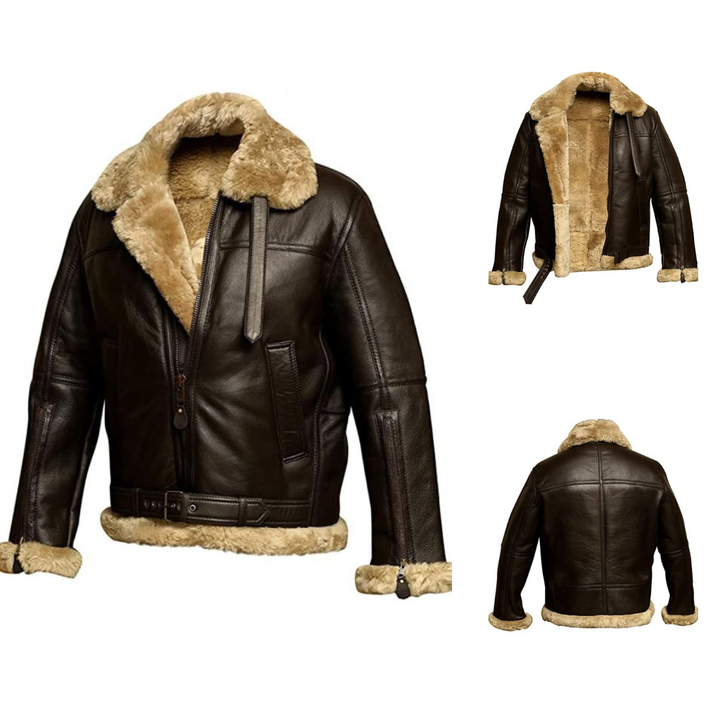 Xav | Classic Shearling Leather Jacket