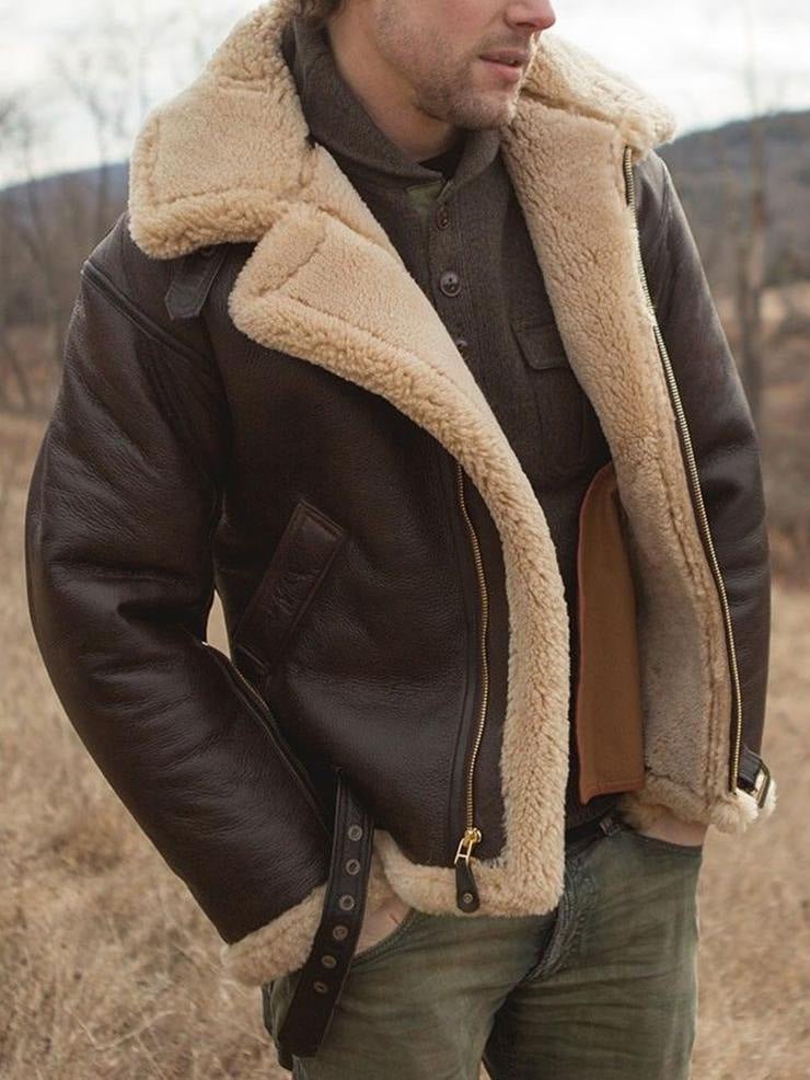 Xav | Classic Shearling Leather Jacket