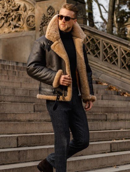 Xav | Classic Shearling Leather Jacket