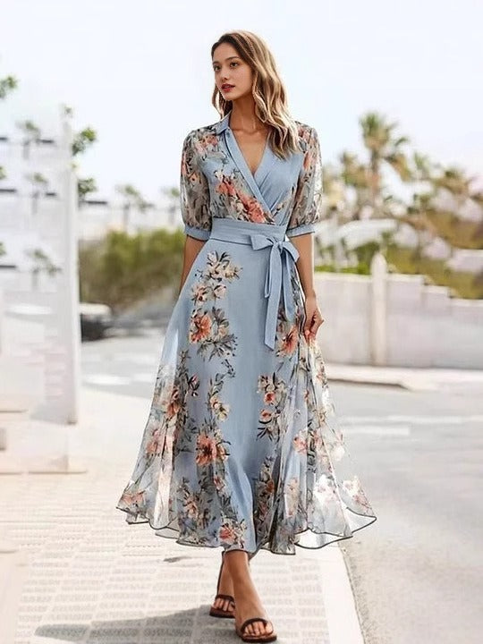 Oriela - Elegant V-Neck Dress