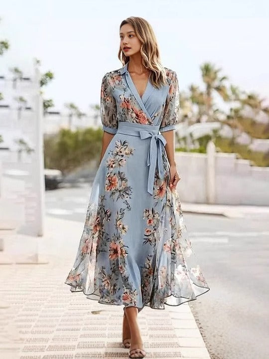 Oriela - Elegant V-Neck Dress