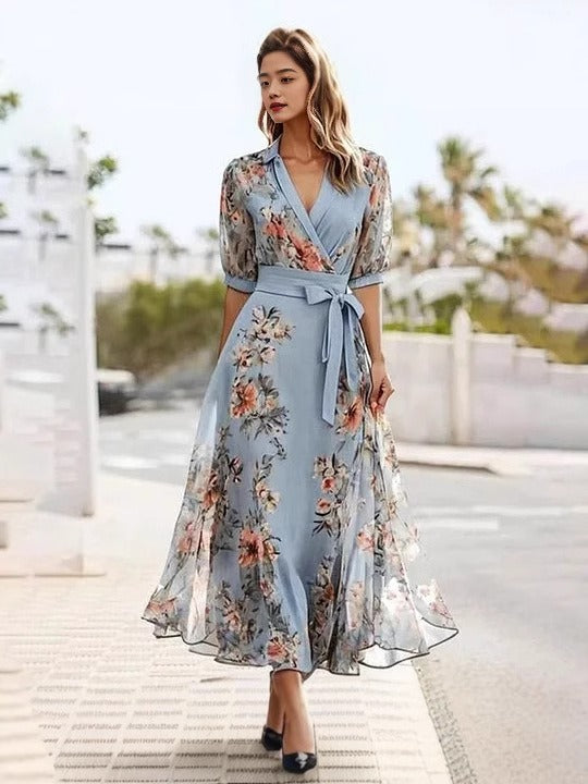 Oriela - Elegant V-Neck Dress