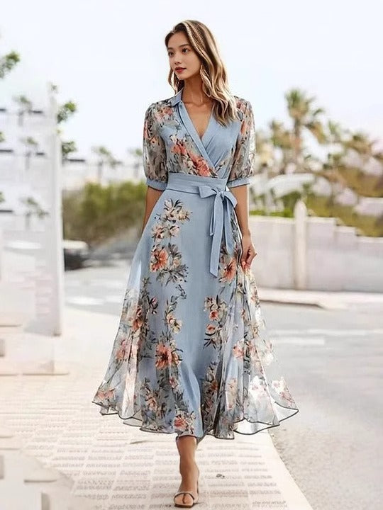 Oriela - Elegant V-Neck Dress