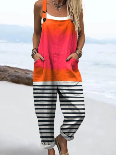 CATHY | CASUAL STRIPED JUMPSUIT