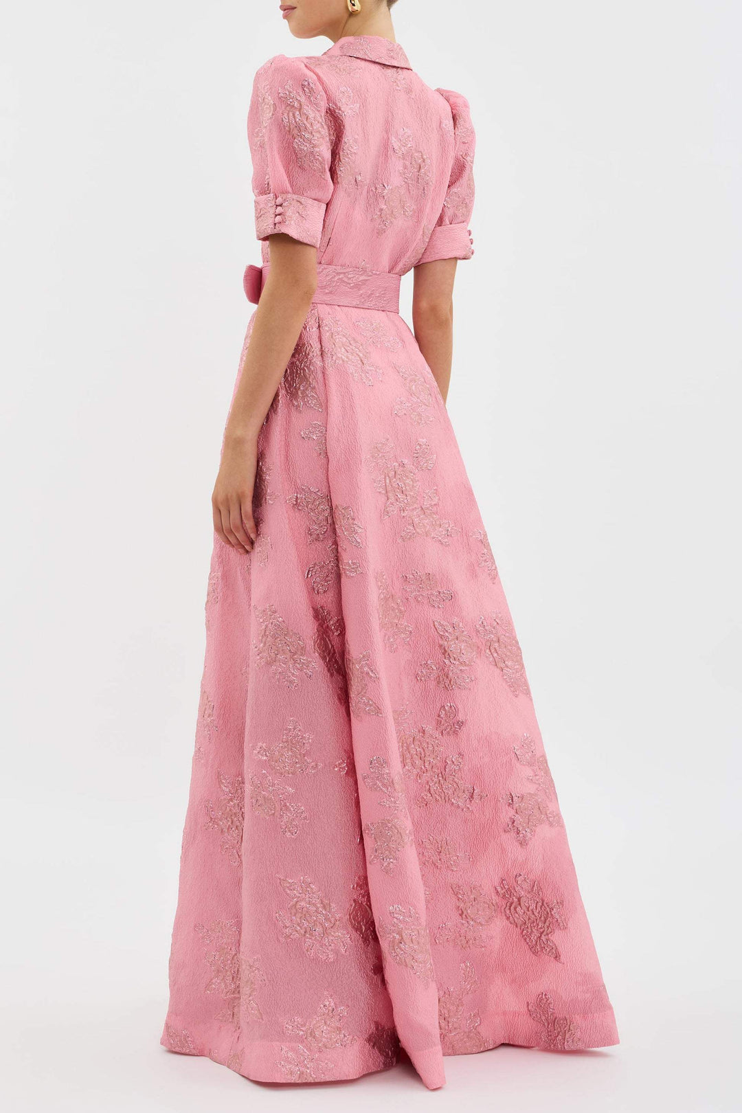 Anabella™ | Floral Elegance Belted Midi Dress