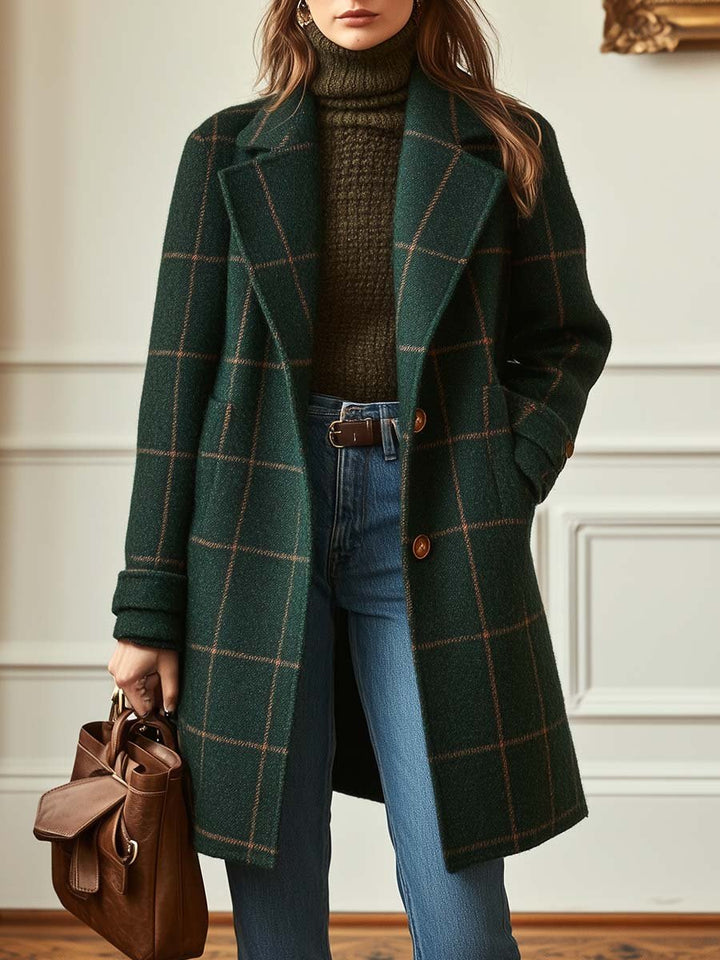 Elaina | Classic Checked Coat