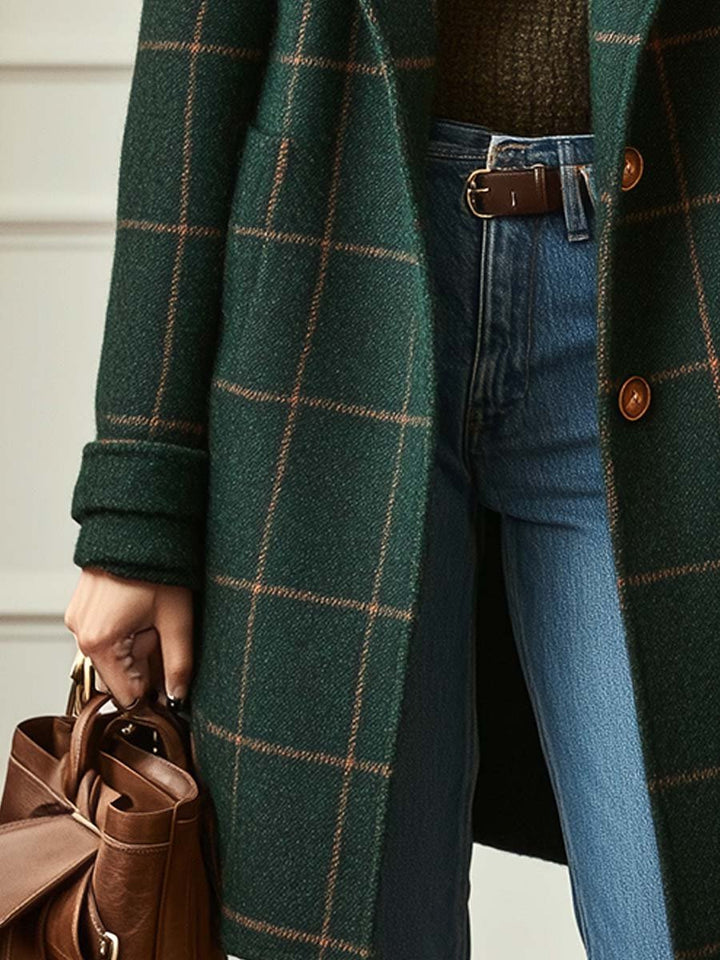 Elaina | Classic Checked Coat
