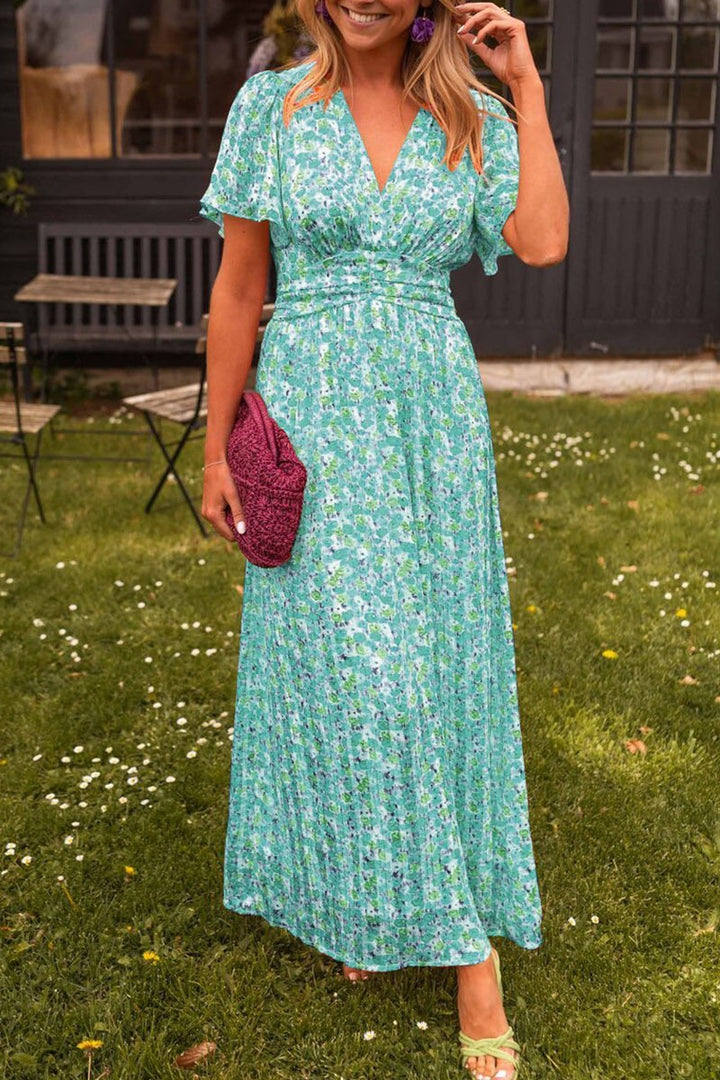 Alora™ | Elegant V-Neck Maxi Dress