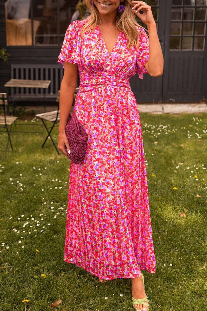 Alora™ | Elegant V-Neck Maxi Dress