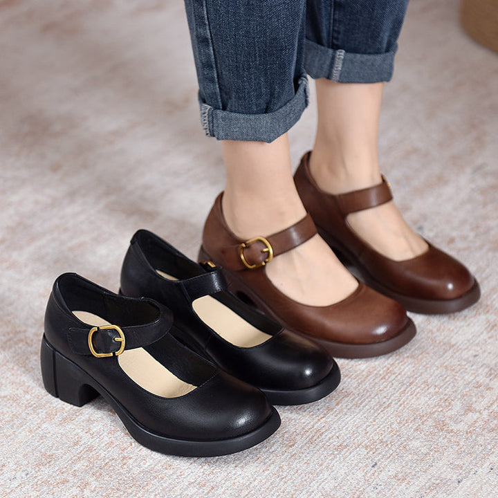 Olivia&Micheal™ | Agnes Leather Mary Janes