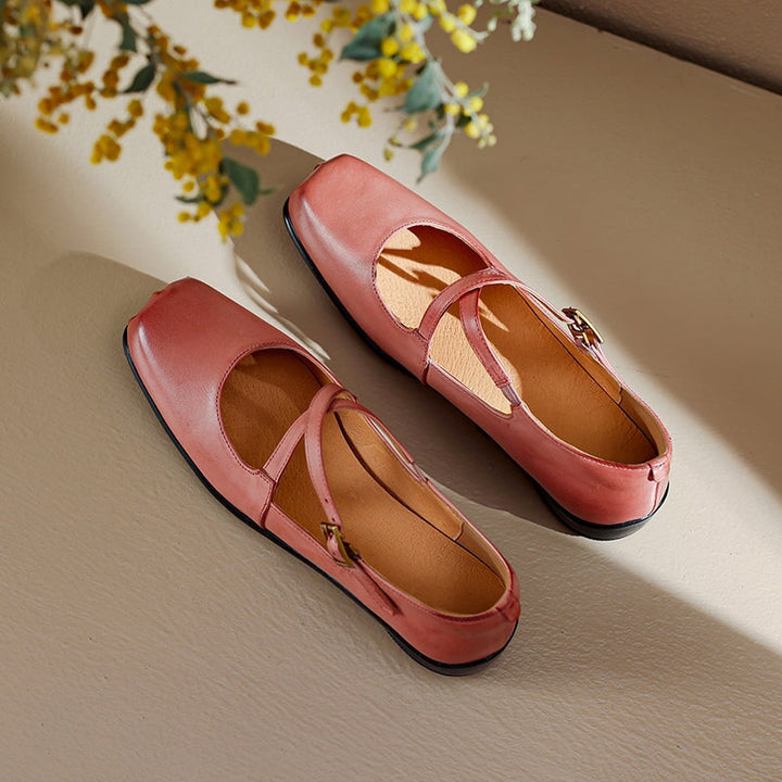 Olivia&Micheal™ | Edith Leather Mary Janes