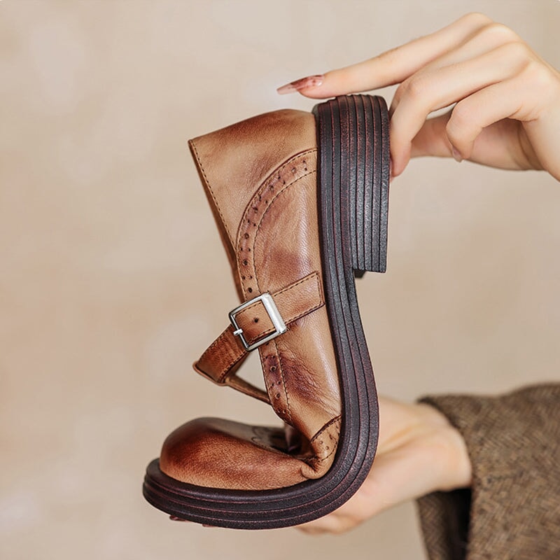 Olivia&Micheal™ | Risla Leather Mary Janes