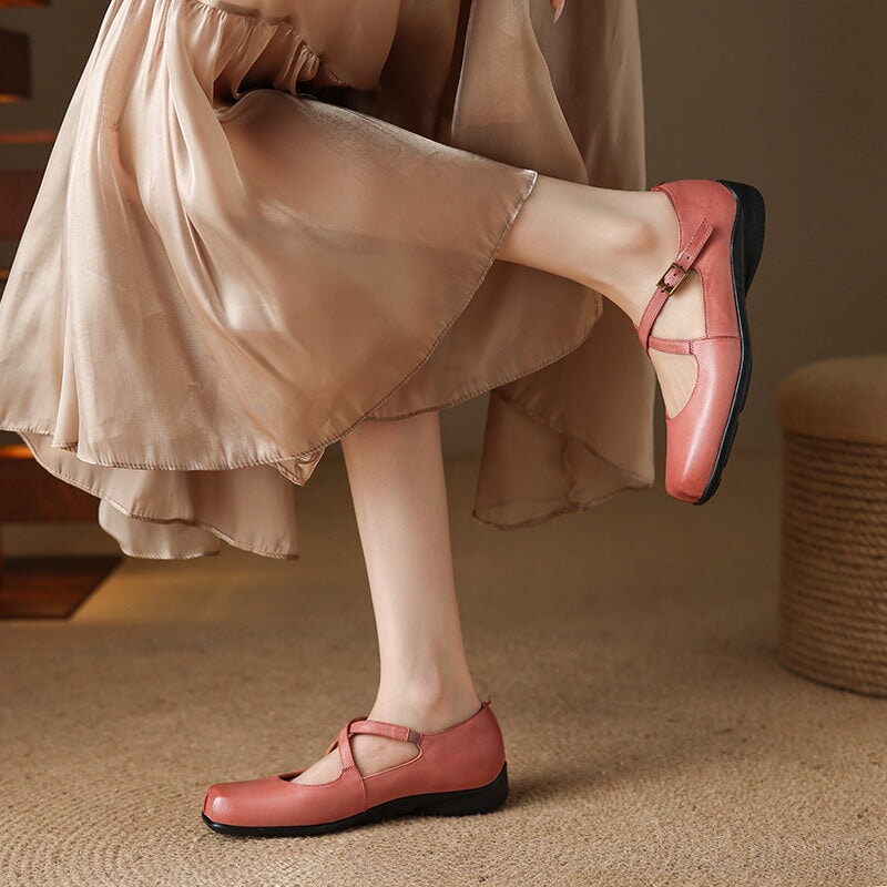 Olivia&Micheal™ | Edith Leather Mary Janes