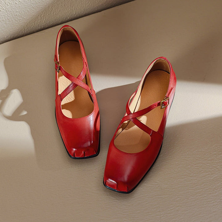 Olivia&Micheal™ | Edith Leather Mary Janes