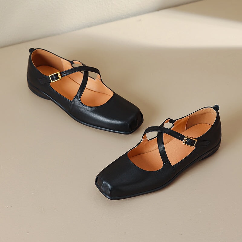 Olivia&Micheal™ | Edith Leather Mary Janes