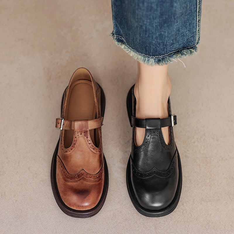 Olivia&Micheal™ | Risla Leather Mary Janes